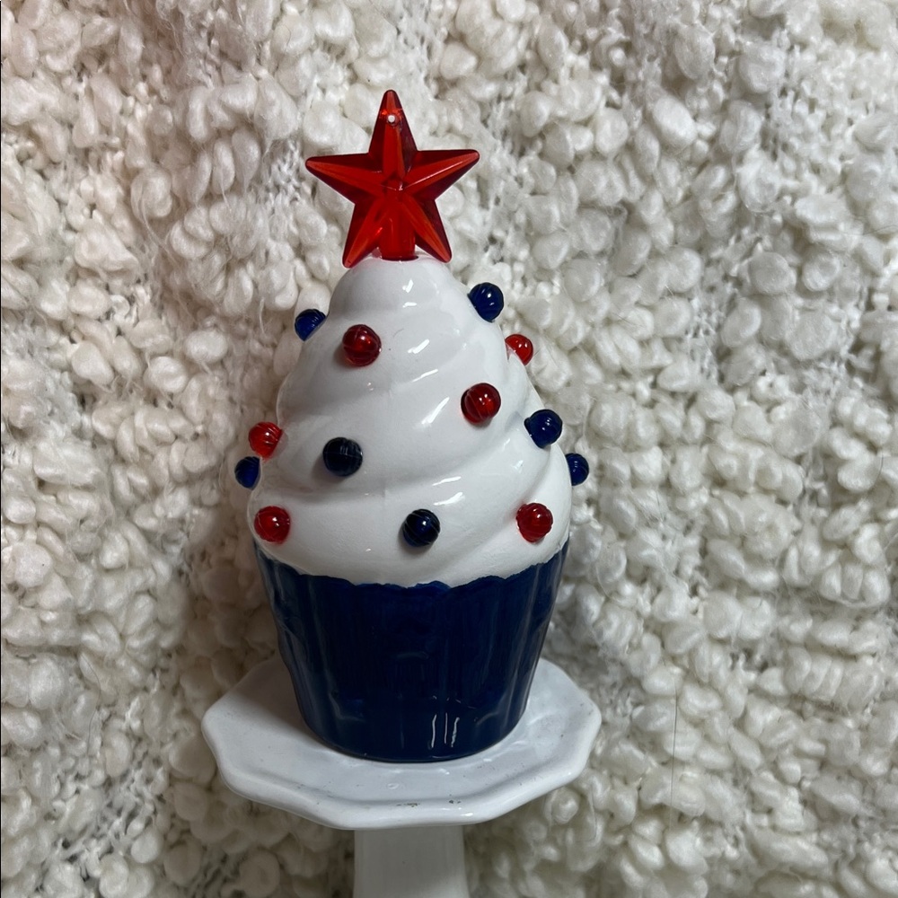 Hobby Lobby Red, White & Blue Cupcake Tree Figurine